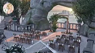 Mediterranean Beach Wedding Venue | The Sims 4 Speed Build | La Dolce Vita Save File 🏖️