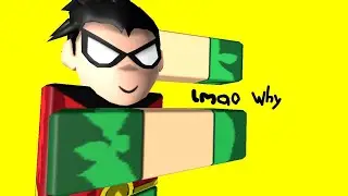 Tim sees robin’s booty up in 3d