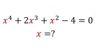 x⁴+2x³+x²-4=0 | To'rtinchi darajali tenglama yechimi | Sardor Xasanov