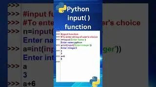input function in python