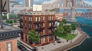 New York Brownstone building || The Sims 4 Speed build