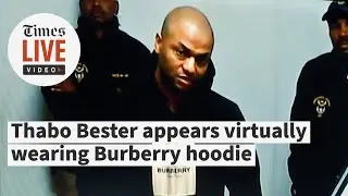 Thabo Bester wears R19k Burberry hoodie in virtual court appearance