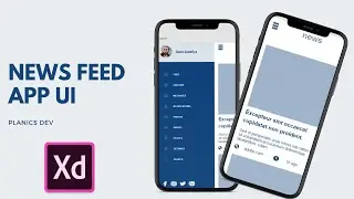 News Feed App UI | adobe XD | 2020