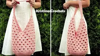 Crochet Arcade Stitch Market / Beach Tote Bag Pattern