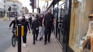 General Mohammed Hijab and the soldiers patrol Leicester UK