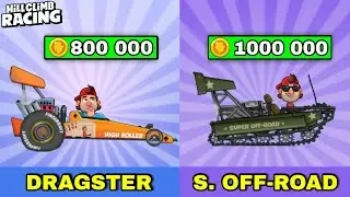 Hill Climb Racing : DRAGSTER vs SUPER OFF-ROAD