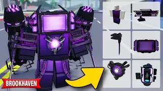 How to Become TITAN TV-MAN - Cyber Purple Version 3.0 in Roblox Brookhaven!