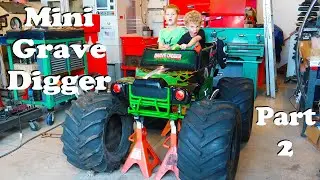 Huge 4wd Grave Digger Modified Power Wheels Custom Build SAS Mini Monster Truck for Kids Part 2