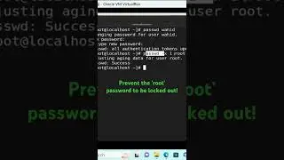 Prevent the ‘root’ password to be locked out! 