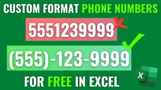 How To Format Phone Numbers in Excel
