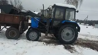 Погрузка Картофеля Погркзчиком Мтз 82.1