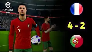 FRANCE VS PORTUGAL | Ronaldo Super Hatrick | efootball 2024#viral#video😍😱