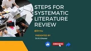Steps for Systematic Literature review