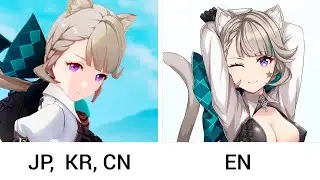 Lunnete's  Meows in 4 languages | Genshin Impact