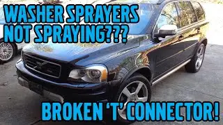 Volvo Washer Sprayers Not Spraying??? Broken T Connector!