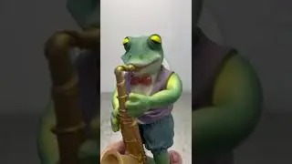 Frog Playing Saxophone  #frog #music #shorts