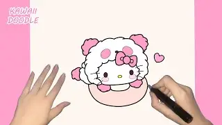 🌸HOW TO DRAW CUTE HELLO KITTY 🎀~ STEP BY STEP ~ KAWAII DOODLE