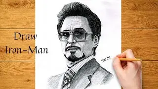 How To Draw Iron Man-Tony Stark. Marvel Character (Full Tutorial)
