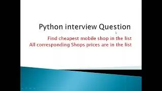Python interview Question in tamil