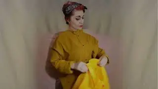 Yellow rubber jacket moving and busy pregnant woman