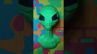 Papercraft✂️ Alíen.👽#papercraft #manualidades #art #alien #extraterrestre #abductions #space #galaxy