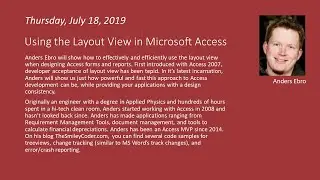 Using the Layout View in Microsoft Access