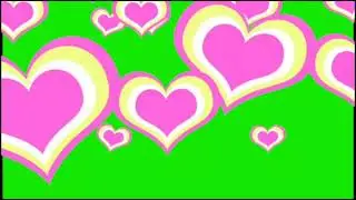 heart effect video background green screen