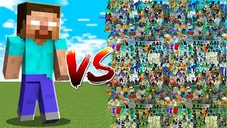HEROBRINE vs 1000 MINECRAFT BOSSES