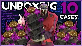 UNBOXING 10 Ghoulish Gains COSMETIC CASES - Scream Fortress 2022