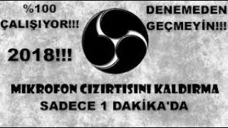OBS Ses Cızırtı Giderme (Çok Kolay)