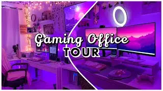 Streaming Setup / PINK Gaming Room Tour! 💜 aesthetic & cozy