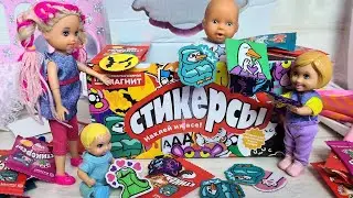100 STICKERS, AND THEY QUARREL🤣 Katya and Max are a funny family! Funny Barbie Dolls Darinelka TV