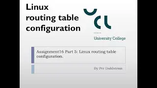 Ass16 Part5 Linux routing table configuration.