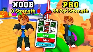 I Went From NOOB To PRO With My BEST TEAM In Arm Wrestling Simulator Roblox!
