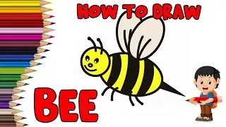 How to Draw a Bee Easy 🐝 for Children