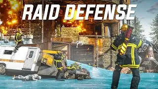 8 NOOBS DEFENDERS VS 25 PROS RAIDERS ! Rust