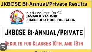 Jkbose Bi Annual Special result out and date sheet out |