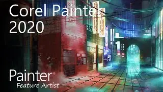 Corel Painter 2020 - City at night 2 (Davey Baker)