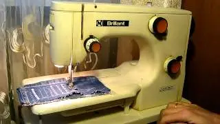 Sewing machine Швейная машина Brillant nutznaht automatik typ 137 Германия test джинс, кожзам, кожа