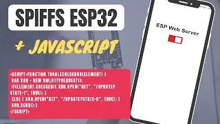SPIFFS ESP32 + JavaScript, ESP Web Server Control LED
