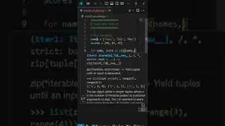 Python Zip function  #pythontutorial #pythonzip #python #zip
