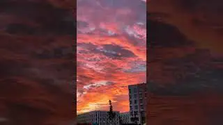 Огненный закат в Ильинских лугах