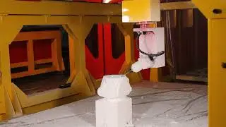 Шкив из пенопласта на 5D ЧПУ станке 