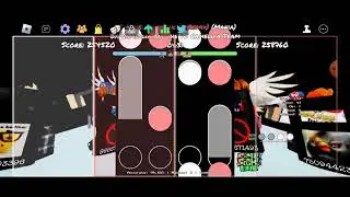 Doing 2v2s with my frienda in Roblox Funky Friday (Check the desc. for credits)