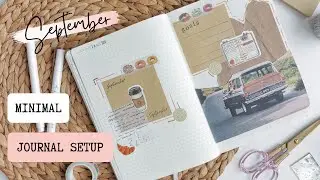 Plan With Me For September 2021, Minimal Bullet Journal Setup