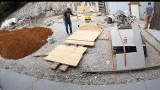 Finishing steps and trim work at the castle!!