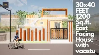 30x40 feet (1200 Sq.ft.) East Facing Modern House Design With Vaastu