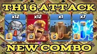 TH16 NEW ATTACK STRATEGY! ZAP MECHA - BEST TH16 ATTACK STRATEGY IN CLASH OF CLANS