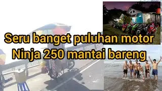 seru banget ninja 250 gas mantai bareng#rnbindonesia #sukabumi #kawasaki #ninja