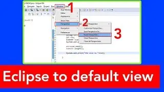 How to reset eclipse to default view